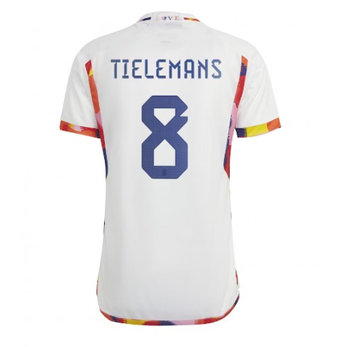 Belgium Youri Tielemans #8 Replica Away Stadium Shirt World Cup 2022 Short Sleeve